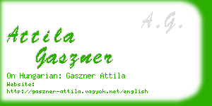 attila gaszner business card